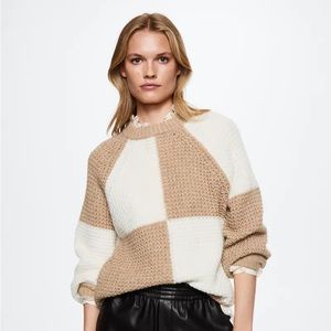 Mango Checkerboard Sweater